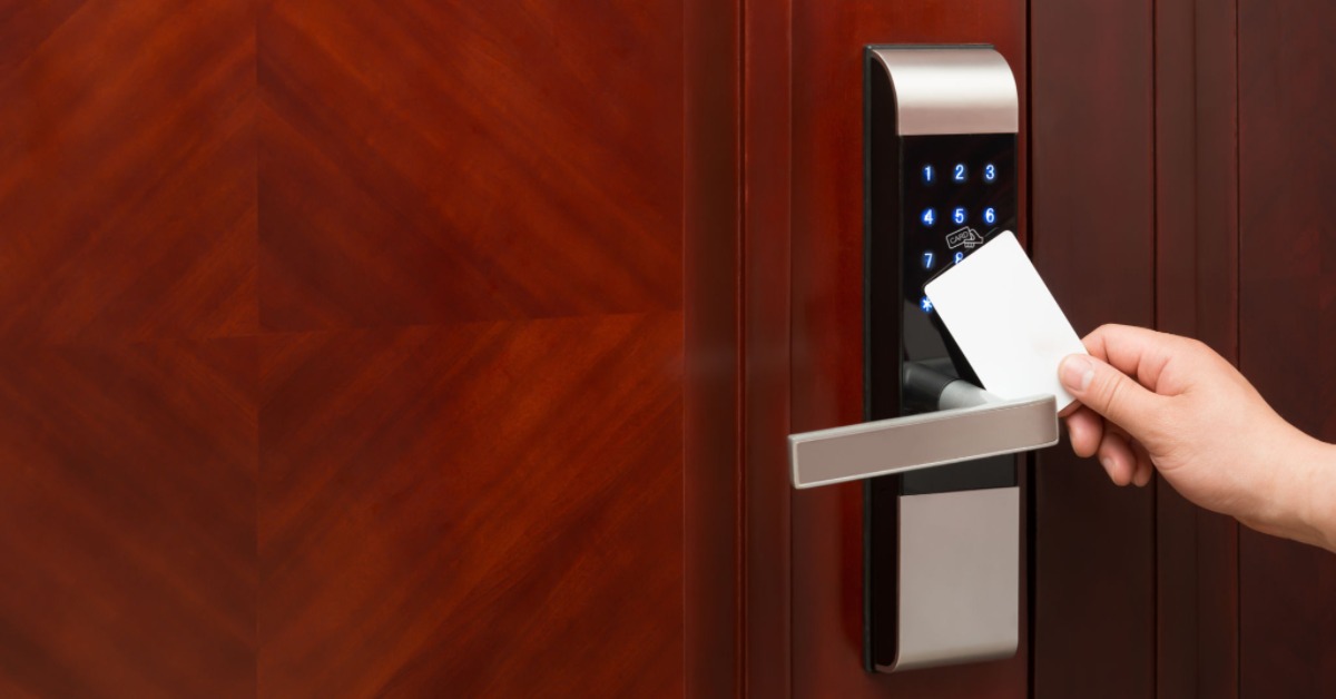 digital lock on gate 